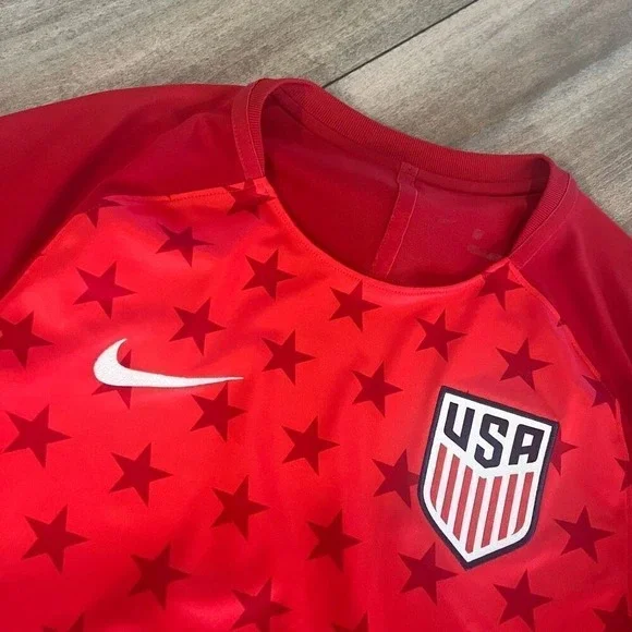 Nike US Soccer USA National Team Red Stars Dri-Fit Jersey Mens Small - Picture 2 of 8